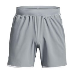 Spodenki fitness męskie Under Armour Hiit Woven. Szare buty sportowe męskie Under Armour, bez zapięcia, na fitness i siłownię. Za 79.99 zł.