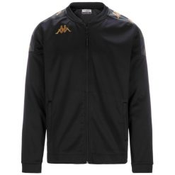 Kurtka z dresu Kappa Giullio. Czarne kurtki sportowe męskie Kappa, m, bez wzorów, z dresówki, do piłki nożnej. Za 263.50 zł.