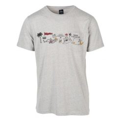 Rip Curl T-Shirt Męski Hyeroback Xl, Szary. Szare t-shirty męskie Rip Curl, z nadrukiem, z materiału. Za 117.00 zł.