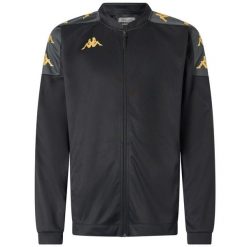 Kurtka z dresu Kappa Giullio. Czarne kurtki sportowe męskie Kappa, l, bez wzorów, z dresówki, do piłki nożnej. Za 263.50 zł.