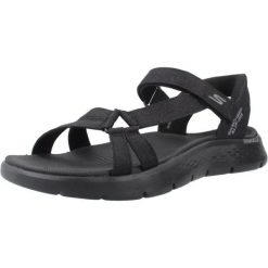Sandały SKECHERS SLIP-INS GO WALK FLEX Czarny. Czerwone sandały damskie Skechers, bez wzorów, z materiału, bez obcasa, bez zapięcia. Za 259.99 zł.