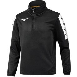 Bluza Mizuno Nara TT. Czarne bluzy męskie Mizuno, bez zapięcia, na fitness i siłownię. Za 191.00 zł.