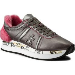 Sneakersy PREMIATA - Conny 2613 Szary. Szare półbuty damskie Premiata, bez wzorów, z futra, bez obcasa, na koturnie, bez zapięcia. W wyprzedaży za 529.00 zł.