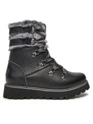 Roxy Trzewiki ARJB700752 Czarny. Czarne botki damskie Roxy, ze skóry, bez obcasa, na płaskiej podeszwie, bez zapięcia. Za 499.99 zł.