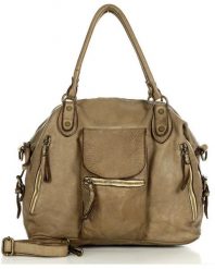 Torba miejska retro MARCO MAZZINI beżowa taupe V189d. Brązowe torebki do ręki damskie bez wzorów, ze skóry, retro, duże, bez dodatków. Za 529.15 zł.