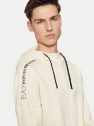 EA7 Emporio Armani Bluza 6DPM14 PJVTZ 1713 Beżowy Regular Fit. Brązowe bluzy męskie EA7 Emporio Armani, m, bez wzorów, z bawełny, bez kaptura. Za 419.99 zł.