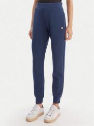 Guess Spodnie dresowe V4YB08 KCAY2 Granatowy Regular Fit. Niebieskie spodnie dresowe damskie Guess, l, z aplikacjami, z dresówki. Za 379.99 zł.