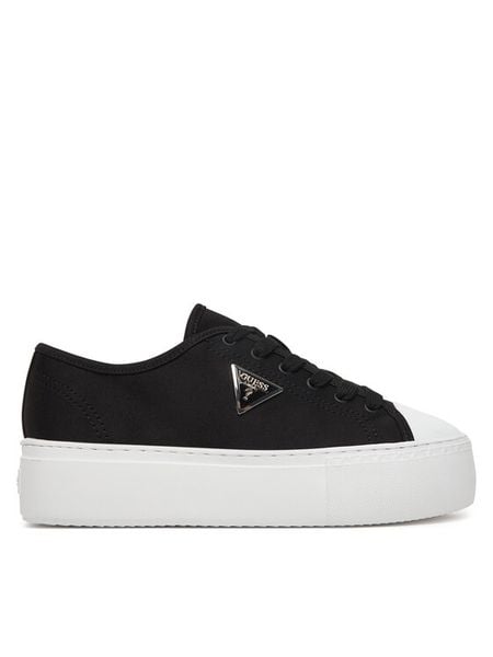 Guess Trampki FLJJZ3 FAB12 Czarny. Czarne trampki i tenisówki damskie Guess, z aplikacjami, z materiału, bez zapięcia. Za 352.99 zł.