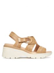 Hispanitas Sandały HV264570 C005 Beżowy. Brązowe sandały damskie Hispanitas, bez wzorów, ze skóry, bez obcasa, na płaskiej podeszwie, bez zapięcia. Za 609.99 zł.