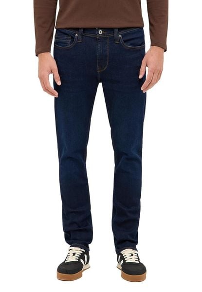 Męskie Spodnie jeansowe Mustang Style Vegas Slim Denim Blue 1017216 5000 902. Niebieskie spodnie materiałowe męskie Mustang, l, bez wzorów, z denimu. Za 219.99 zł.