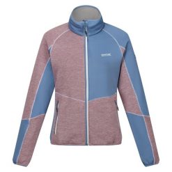 Polar damski Lindalla VII pełen suwak. Niebieskie bluzy sportowe damskie Regatta, xl, bez wzorów, z polaru, bez kaptura, trekkingowe. Za 81.99 zł.