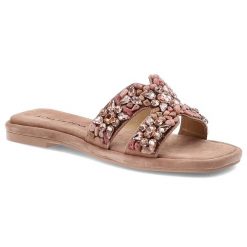 Różowe Klapki Alma En Pena Eleganckie Obuwie Damskie. Czerwone klapki damskie Alma en Pena, z aplikacjami, bez obcasa, bez zapięcia. Za 529.00 zł.