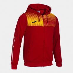Bluza dresowa z kapturem Joma Eco Supernova. Czerwone bluzy męskie Joma, l, bez wzorów, z dresówki, z kapturem, do piłki nożnej. Za 208.30 zł.