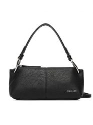 Calvin Klein Torebka Slouchy Leather Small Conv Bag LV04F3659G Czarny. Czarne torebki do ręki damskie Calvin Klein, bez wzorów, ze skóry, bez dodatków. Za 749.99 zł.