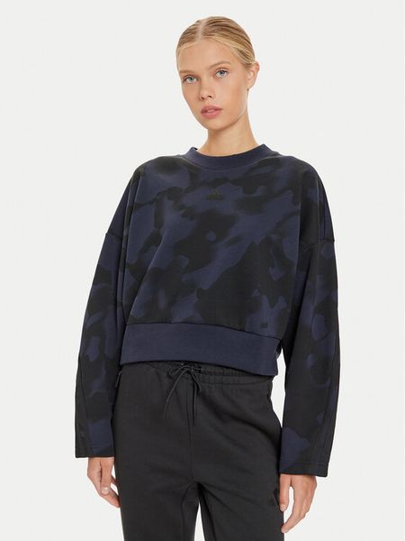 Adidas Bluza Future Icons 3-Stripes IW5297 Granatowy Loose Fit. Niebieskie bluzy damskie Adidas, l, bez wzorów, z bawełny, bez kaptura. Za 169.99 zł.