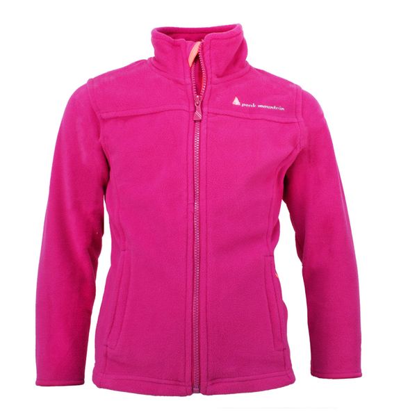 Dziewczęca kurtka polarowa Peak Mountain Gacesare. Czerwone kurtki i płaszcze dla dziewczynek Peak Mountain, bez wzorów, z materiału, długie, bez kaptura. Za 123.00 zł.