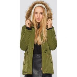Parka z eko futrem - Khaki. Brązowe parki damskie Cropp. Za 249.99 zł.