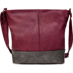 Torba shopper dwukolorowa medium bonprix jeżynowy. Fioletowe torebki shopper damskie bonprix. Za 89.99 zł.
