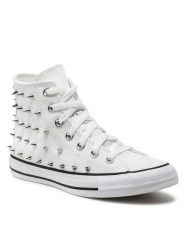 Converse Trampki Chuck Taylor All Star Studded A06444C Biały. Białe trampki i tenisówki damskie Converse, bez wzorów, z materiału, retro, bez zapięcia. Za 269.99 zł.