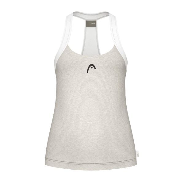 Damski tank top Head Play Tech. Brązowe koszulki sportowe damskie Head, bez wzorów, bez kołnierzyka, bez ramiączek, tenisowe. Za 351.00 zł.