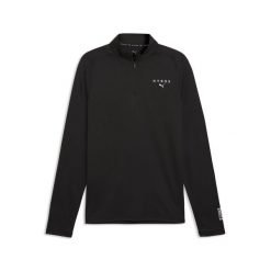 Męska koszulka z zamkiem 1/4 PUMA x HYROX PUMA. Czarne koszulki sportowe męskie Puma, na jesień, l, bez wzorów, z materiału, bez kołnierzyka, bez ramiączek, na fitness i siłownię. Za 199.00 zł.