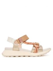 Hispanitas Sandały CHV264869 C003 Złoty. Żółte sandały damskie Hispanitas, bez wzorów, ze skóry, bez obcasa, na płaskiej podeszwie, bez zapięcia. Za 569.99 zł.