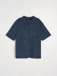 Bluza z efektem sprania - szary. Szare bluzy męskie Sinsay, l, bez wzorów, bez kaptura. Za 39.99 zł.