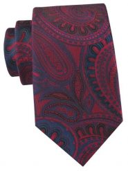 Krawat Męski - Angelo di Monti - Ciemna Czerwień, Duże Paisley. Czerwone krawaty i muchy Angelo di Monti, bez wzorów, z tkaniny, eleganckie. Za 45.00 zł.