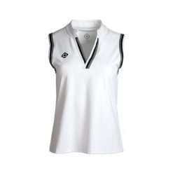 Lekka, oddychająca i szybkoschnąca techniczna koszulka polo PRATO. Białe koszulki sportowe damskie IZAS, m, bez wzorów, z nylonu, bez kołnierzyka, bez ramiączek. Za 195.61 zł.