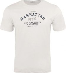 T-shirt męski Athl. Dpt Aster A0950 biały. Białe t-shirty męskie Erima, na lato, l, bez wzorów, z bawełny, klasyczne, bez kołnierzyka. Za 122.99 zł.