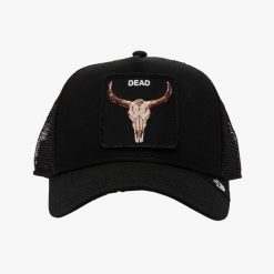 Czapka Goorin Bros Dead Skull Total Black. Czarne czapki i kapelusze męskie Goorin Bros, bez wzorów. Za 190.35 zł.