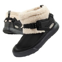 Buty śniegowce damskie Keen Hoodromeo Mini. Czarne obuwie sportowe damskie Keen, bez wzorów, z materiału, trekkingowe. Za 296.55 zł.