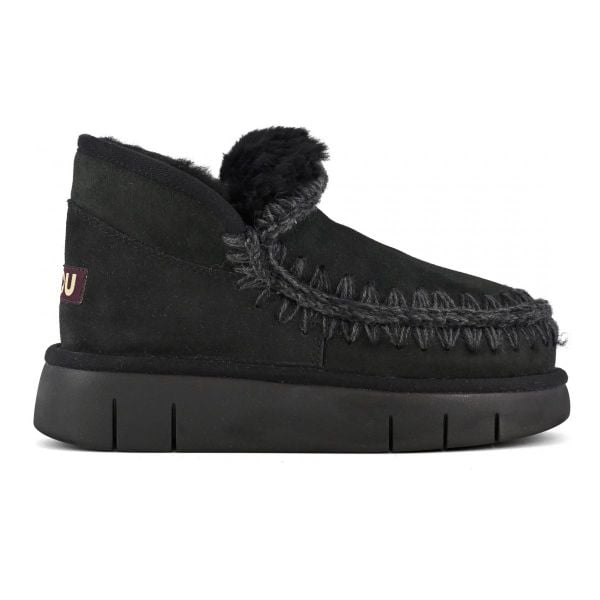 MOU Eskimo Bounce Sneaker Śniegowce damskie. Czarne obuwie sportowe damskie Mou, bez wzorów, z materiału. Za 439.99 zł.