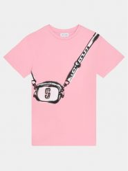 Marc Jacobs Sukienka codzienna W60072 S Różowy Regular Fit. Czerwone sukienki dla dziewczynek Marc Jacobs, bez wzorów, z bawełny, bez ramiączek. Za 259.99 zł.