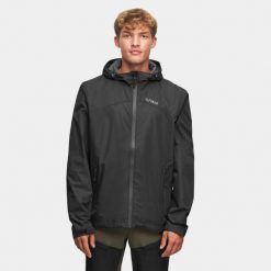 Kurtka trekkingowa przeciwdeszczowa męska Alpinus 2-warstwowa Paterno. Czarne kurtki sportowe męskie Alpinus, m, bez wzorów, trekkingowe. Za 379.00 zł.