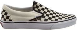Vans Trampki uniseks Classic Slip on BKA beżowo-czarne r. 42.5. Brązowe trampki męskie Vans, bez wzorów, bez zapięcia. Za 223.34 zł.