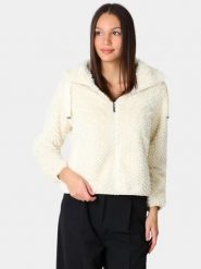 Sweter Damski Luhta Aassalo. Brązowe swetry damskie Luhta, s, bez wzorów, z materiału, sportowe, bez kołnierzyka, bez ramiączek, długie, bez kaptura. Za 439.00 zł.