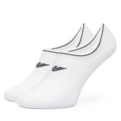 Stopki EA7 Emporio Armani. Białe skarpety damskie EA7 Emporio Armani, bez wzorów. Za 129.99 zł.