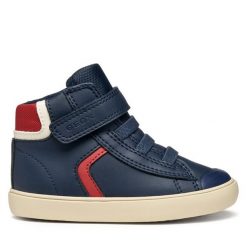 Sneakersy Geox. Niebieskie trampki i tenisówki chłopięce Geox, bez wzorów, bez zapięcia. Za 139.99 zł.