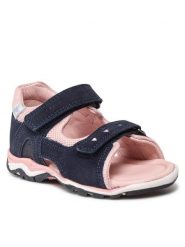 Lasocki Kids Sandały CI12-2566-11A Granatowy. Niebieskie sandały dziewczęce Lasocki Kids, ze skóry, bez zapięcia. Za 99.99 zł.