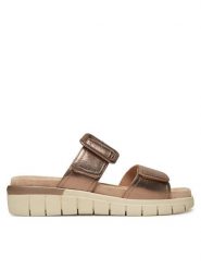 Caprice Klapki 9-27203-44 Brązowy. Brązowe klapki damskie Caprice, bez wzorów, ze skóry, bez obcasa. Za 219.99 zł.