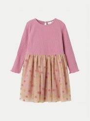 NAME IT Sukienka codzienna 13236039 Różowy Regular Fit. Czerwone sukienki dla dziewczynek Name it, bez wzorów, z syntetyku, bez ramiączek. Za 99.99 zł.