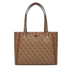 Torebka Guess. Brązowe torebki do ręki damskie Guess, z aplikacjami, klasyczne, bez dodatków. Za 349.99 zł.