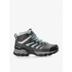 Buty turystyczne damskie Scarpa Moraine Mid GTX. Niebieskie obuwie sportowe damskie Scarpa, bez wzorów, trekkingowe. Za 620.55 zł.