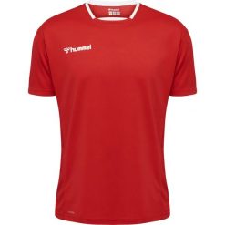 Jersey Hummel hmlAUTHENTIC Poly HML. Czerwone koszulki sportowe męskie Hummel, l, bez wzorów, z jersey, bez kołnierzyka, bez ramiączek, na fitness i siłownię. Za 59.00 zł.