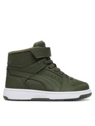 Puma Sneakersy Rebound Slam Mid Wtr 40880402 Zielony ciemny. Zielone buty sportowe chłopięce Puma, bez wzorów, ze skóry, bez zapięcia. Za 249.99 zł.