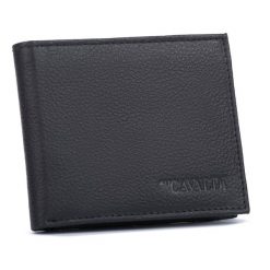 Portfel męski 4U Cavaldi 0035-PDM-BP czarny. Czarne portfele damskie 4U Cavaldi, bez wzorów, ze skóry. Za 45.00 zł.