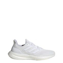 Buty Pureboost 23. Białe obuwie sportowe damskie Adidas, bez wzorów, z materiału, do biegania. Za 649.00 zł.