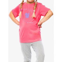 Koszulka dziewczęca Vaude Kids Lezza T-Shirt. Czerwone bluzki dla dziewczynek Vaude, bez wzorów, bez kołnierzyka, bez ramiączek. W wyprzedaży za 77.25 zł.