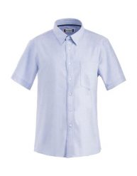 Clique koszula Oxford Cambridge krótki rękaw 100% bawełna – royal blue. Niebieskie koszule męskie CLIQUE, m, bez wzorów, z bawełny, bez kołnierzyka, bez ramiączek. Za 215.59 zł.
